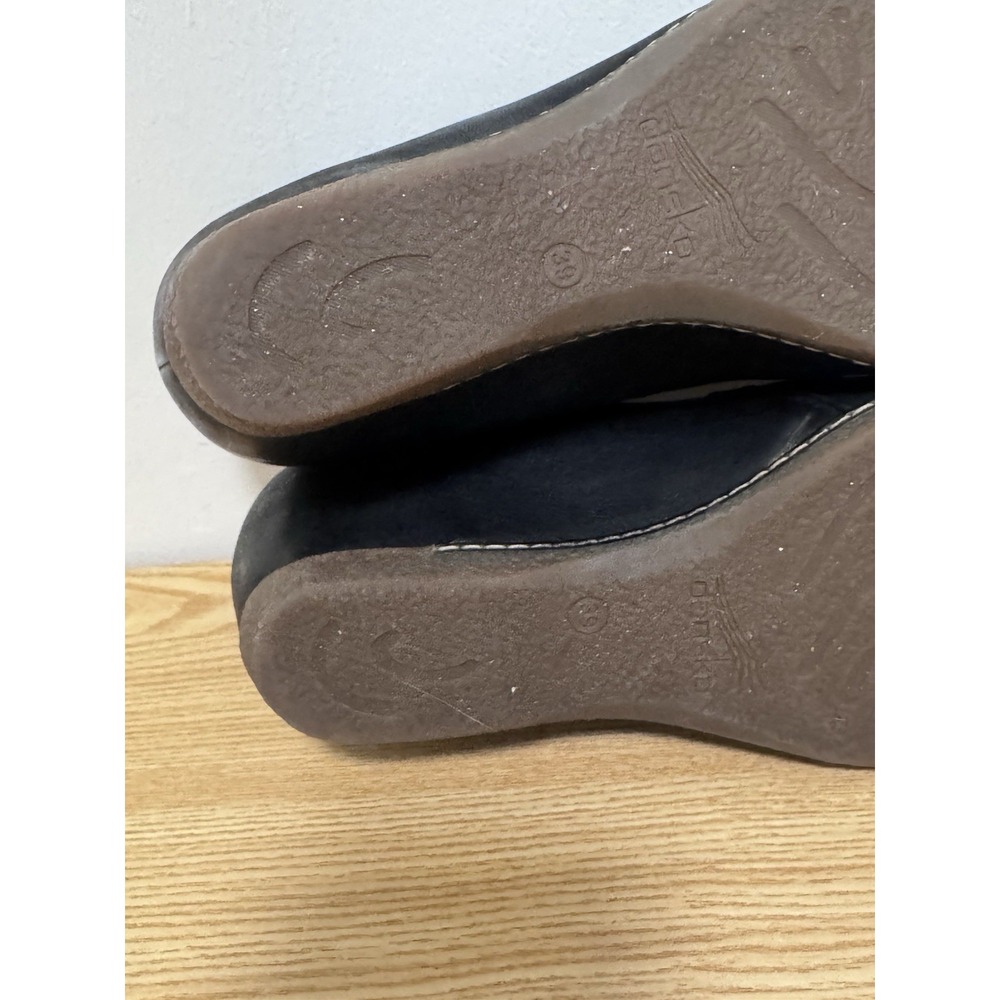DANSKO LILIANA Burnished Teak Leather Wedge Shoe Pump Slip On 39 women 8.5 - 9 - Picture 9 of 9